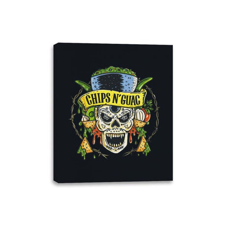 Chips N' Guac - Canvas Wraps Canvas Wraps RIPT Apparel 8x10 / Black