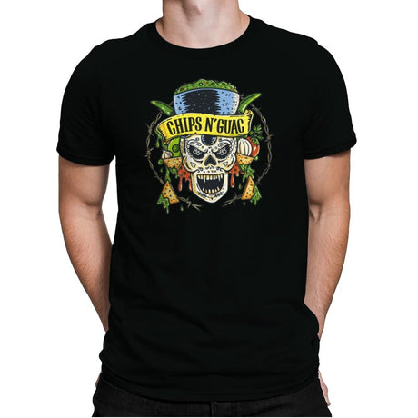 Chips N' Guac - Mens Premium T-Shirts RIPT Apparel Small / Black