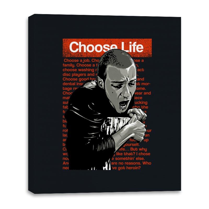 Choose Life - Canvas Wraps Canvas Wraps RIPT Apparel 16x20 / Black