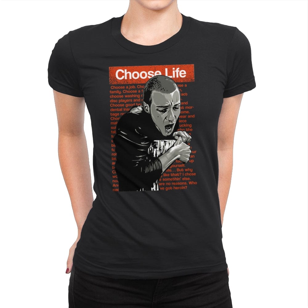 Choose Life - Womens Premium T-Shirts RIPT Apparel Small / Black