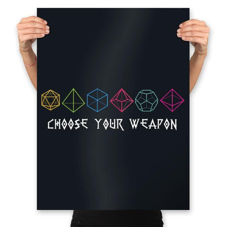 Choose You Dice Weapon - Prints Posters RIPT Apparel 18x24 / Black