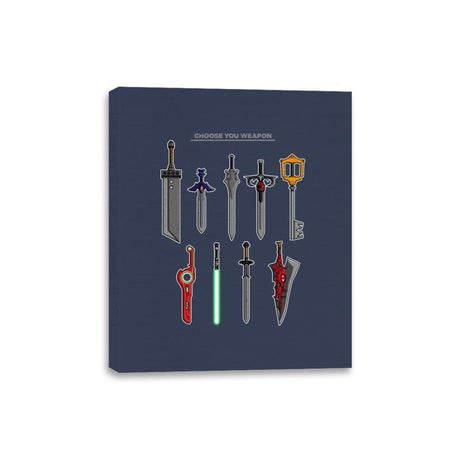 Choose Your Weapons - Canvas Wraps Canvas Wraps RIPT Apparel 8x10 / Navy