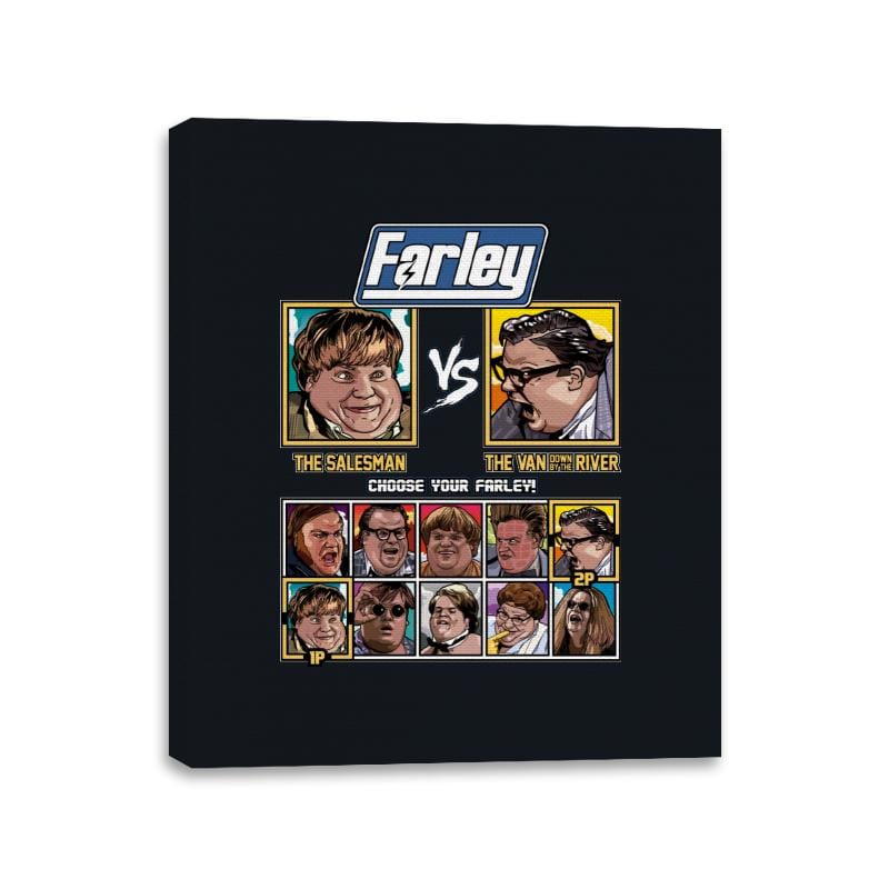 Chris Farley Fighter - Canvas Wraps Canvas Wraps RIPT Apparel 11x14 / Black