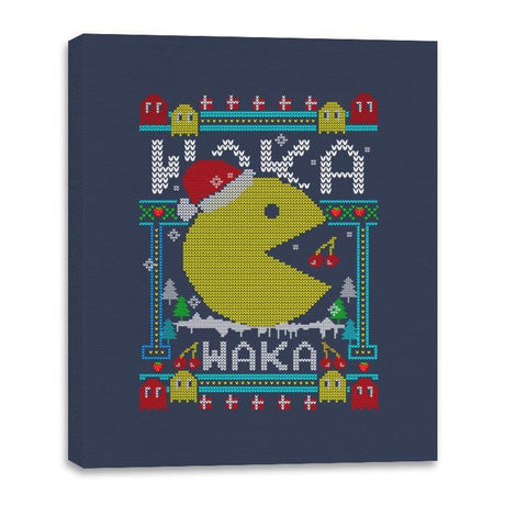 Christmas Arcade - Canvas Wraps Canvas Wraps RIPT Apparel 16x20 / Navy