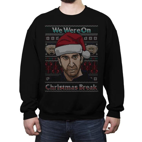 Christmas Break Up - Crew Neck Sweatshirt Crew Neck Sweatshirt RIPT Apparel Small / Black