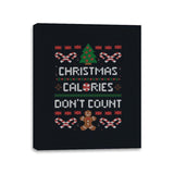 Christmas Calories Don't Count - Canvas Wraps Canvas Wraps RIPT Apparel 11x14 / Black