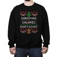 Christmas Calories Don't Count - Crew Neck Sweatshirt Crew Neck Sweatshirt RIPT Apparel Small / Black