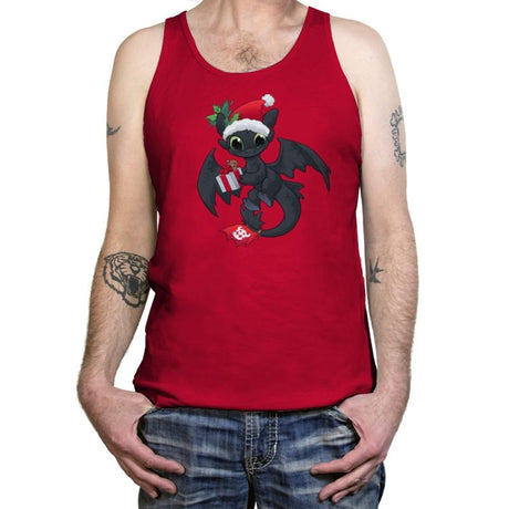 Christmas Dragon - Tanktop Tanktop RIPT Apparel