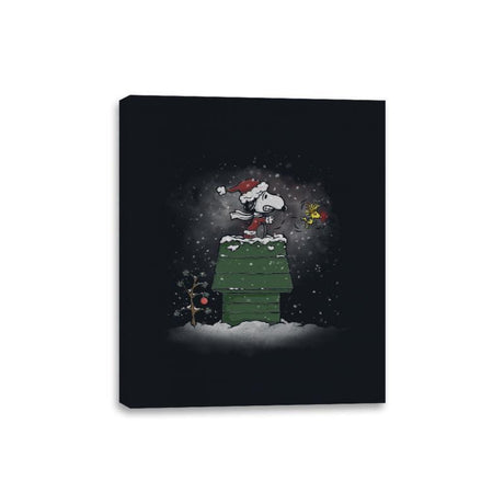 Christmas Eve Flying Ace - Canvas Wraps Canvas Wraps RIPT Apparel 8x10 / Black