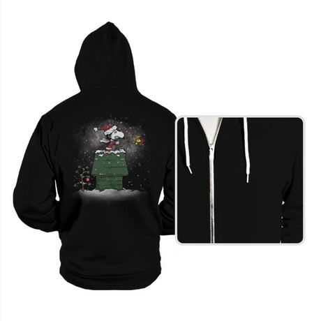 Christmas Eve Flying Ace - Hoodies Hoodies RIPT Apparel Small / Black