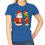 Christmas Fight - Womens T-Shirts RIPT Apparel Small / Royal