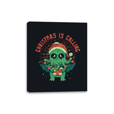 Christmas is Calling - Canvas Wraps Canvas Wraps RIPT Apparel 8x10 / Black