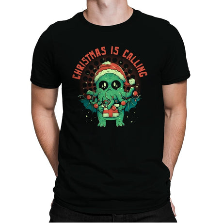 Christmas is Calling - Mens Premium T-Shirts RIPT Apparel Small / Black