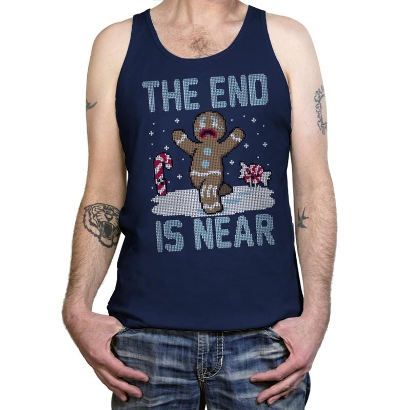 Christmas is Near! - Ugly Holiday - Tanktop Tanktop RIPT Apparel X-Small / Navy