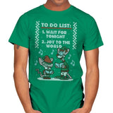 Christmas List! - Ugly Holiday - Mens T-Shirts RIPT Apparel Small / Kelly Green