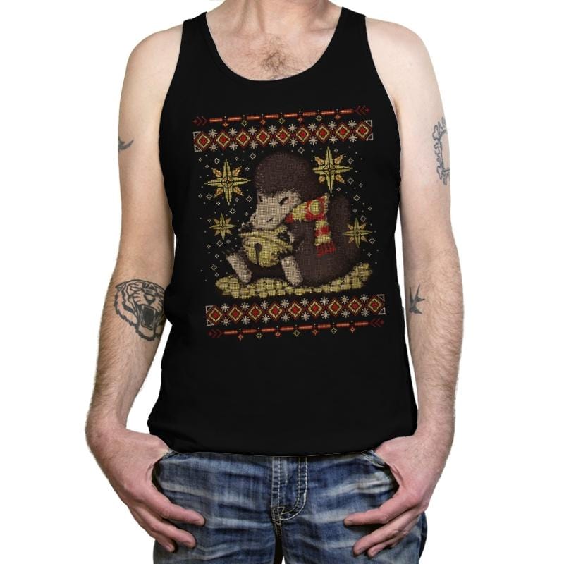 Christmas Niffler - Ugly Holiday - Tanktop Tanktop RIPT Apparel X-Small / Black