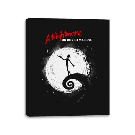 Christmas Nightmare - Canvas Wraps Canvas Wraps RIPT Apparel 11x14 / Black