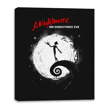 Christmas Nightmare - Canvas Wraps Canvas Wraps RIPT Apparel 16x20 / Black