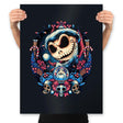 Christmas Skeleton King - Prints Posters RIPT Apparel 18x24 / Black