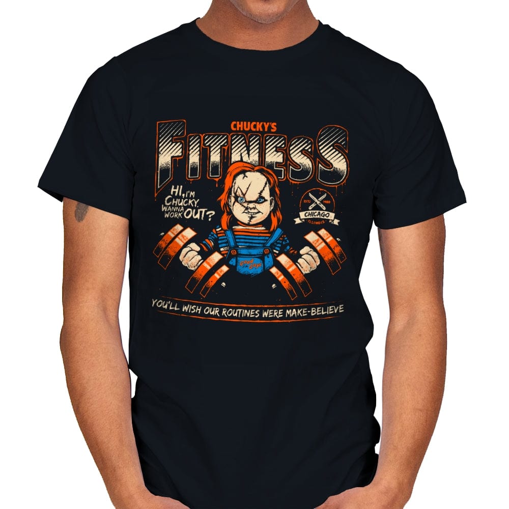 Chucky's Fitness - Mens T-Shirts RIPT Apparel Small / Black