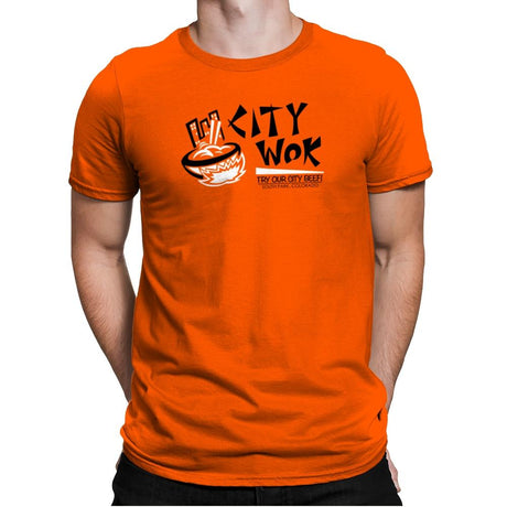 City Wok Exclusive - Mens Premium T-Shirts RIPT Apparel Small / Classic Orange