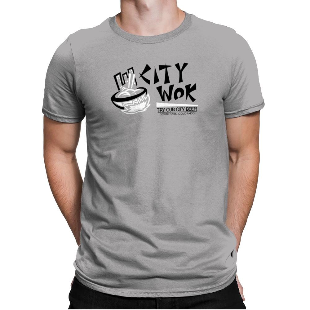 City Wok Exclusive - Mens Premium T-Shirts RIPT Apparel Small / Light Grey