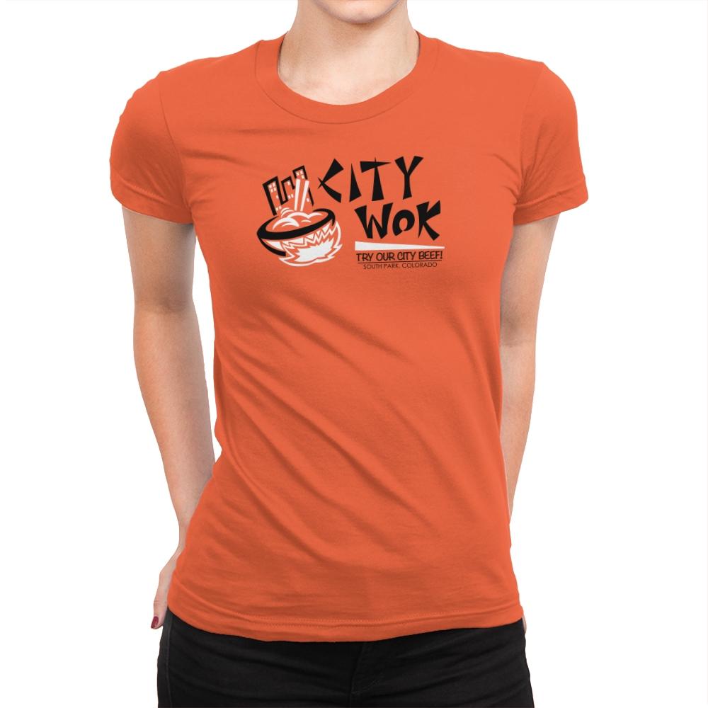 City Wok Exclusive - Womens Premium T-Shirts RIPT Apparel Small / Classic Orange