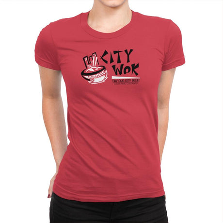 City Wok Exclusive - Womens Premium T-Shirts RIPT Apparel Small / Red