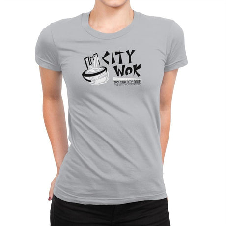 City Wok Exclusive - Womens Premium T-Shirts RIPT Apparel Small / Silver