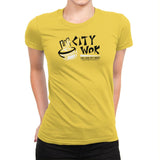 City Wok Exclusive - Womens Premium T-Shirts RIPT Apparel Small / Vibrant Yellow