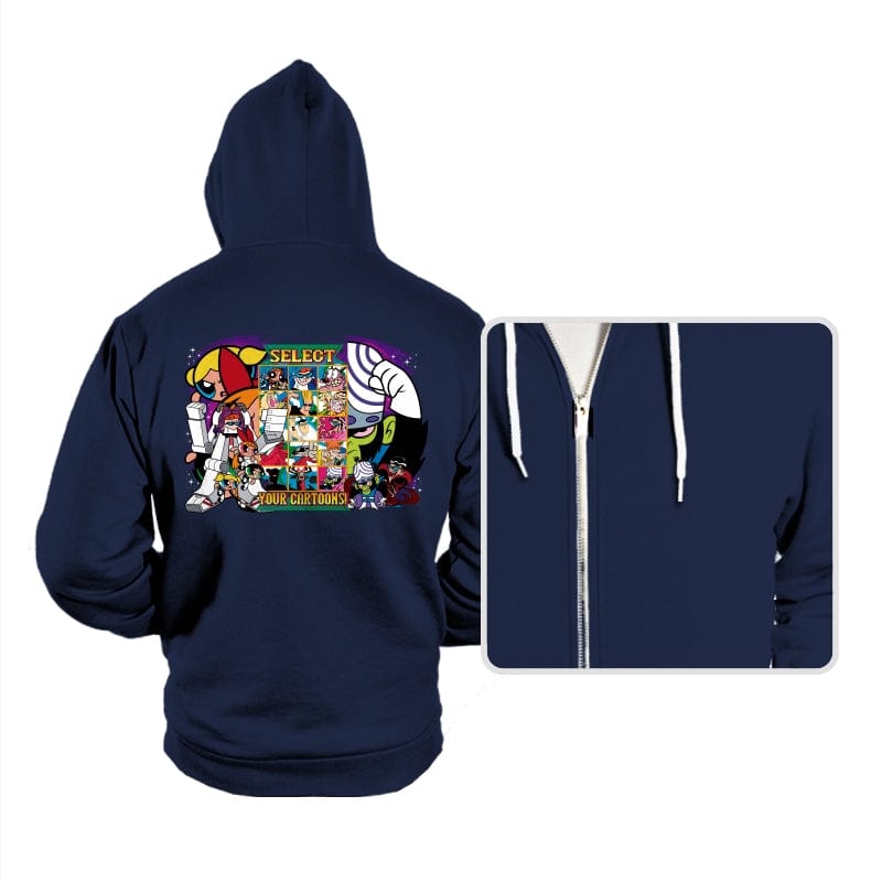 Clash of Cartoons - Hoodies Hoodies RIPT Apparel Small / Navy