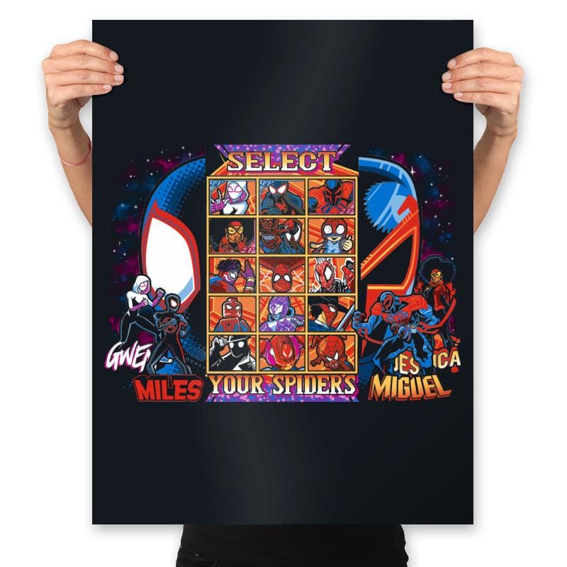 Clash of Spiders - Prints Posters RIPT Apparel 18x24 / Black