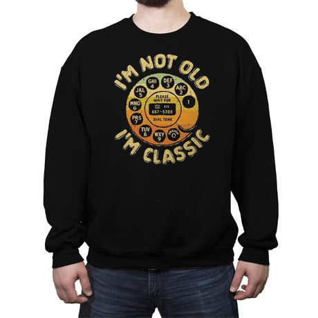 Classic Communicator - Crew Neck Sweatshirt Crew Neck Sweatshirt RIPT Apparel Small / Black