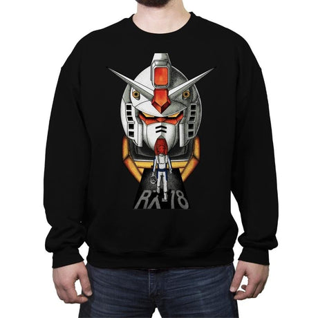 Classic Mecha  - Crew Neck Sweatshirt Crew Neck Sweatshirt RIPT Apparel Small / Black