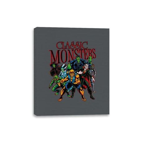 Classic Monsters - Canvas Wraps Canvas Wraps RIPT Apparel 8x10 / Charcoal