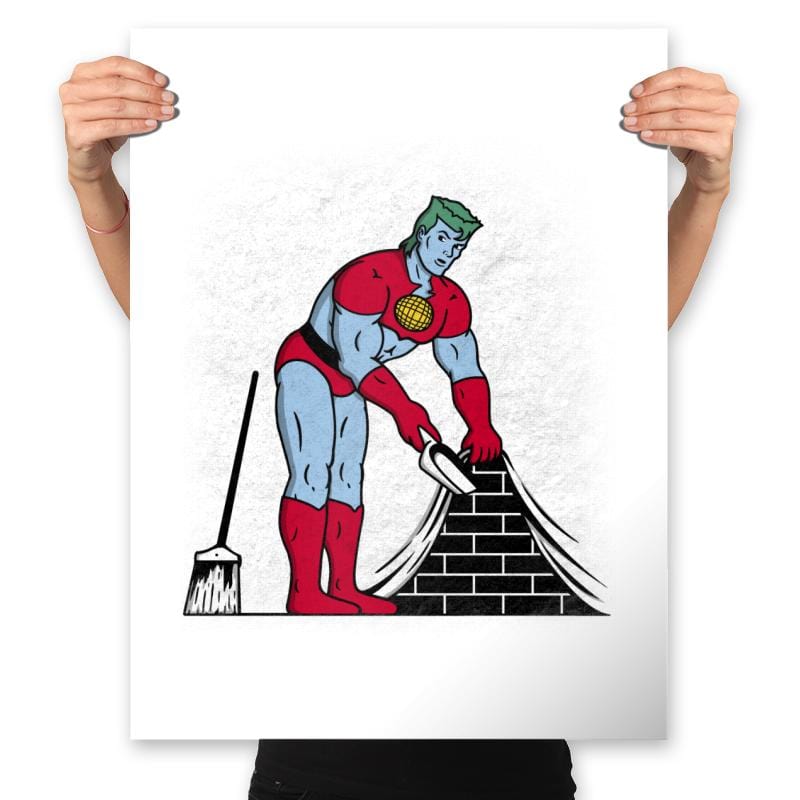 Cleaning Captain! - Prints Posters RIPT Apparel 18x24 / White