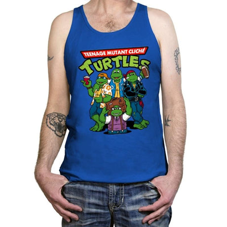 Cliché Turtles - Tanktop Tanktop RIPT Apparel X-Small / True Royal