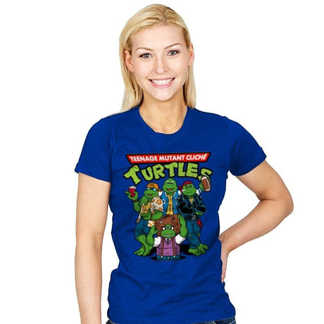 Cliché Turtles - Womens T-Shirts RIPT Apparel