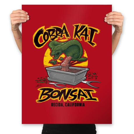 Cobra Kai Bonsai - Prints Posters RIPT Apparel 18x24 / Red