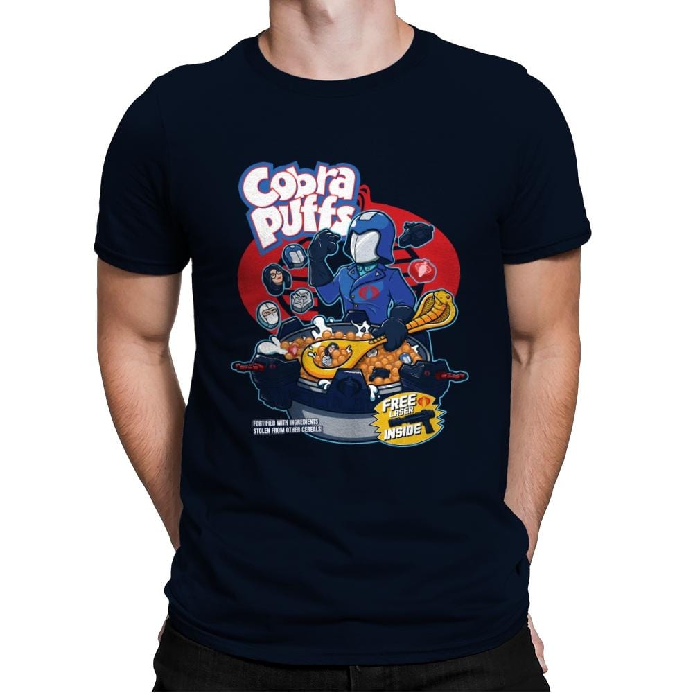 Cobra Puffs - Mens Premium T-Shirts RIPT Apparel Small / Midnight Navy