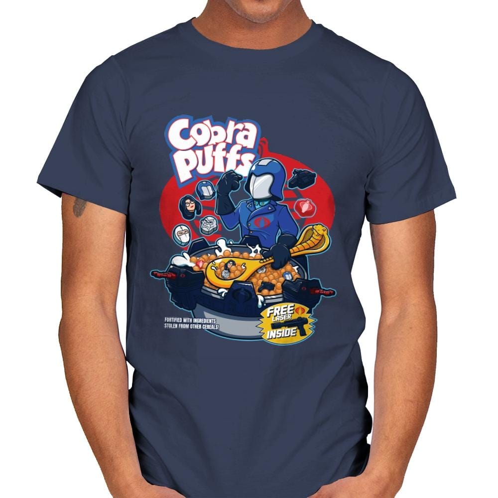 Cobra Puffs - Mens T-Shirts RIPT Apparel Small / Navy