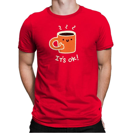 Coffedence - Mens Premium T-Shirts RIPT Apparel Small / Red