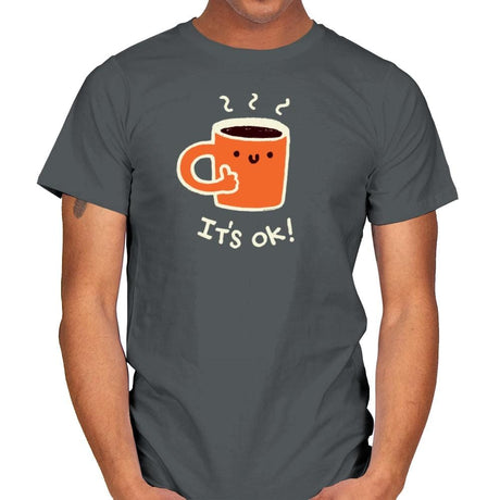 Coffedence - Mens T-Shirts RIPT Apparel Small / Charcoal