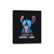 Coffee and Love - Canvas Wraps Canvas Wraps RIPT Apparel 8x10 / Black