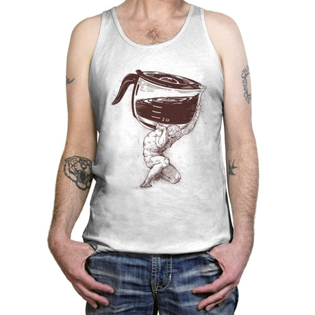 Coffee Atlas - Tanktop Tanktop RIPT Apparel X-Small / White