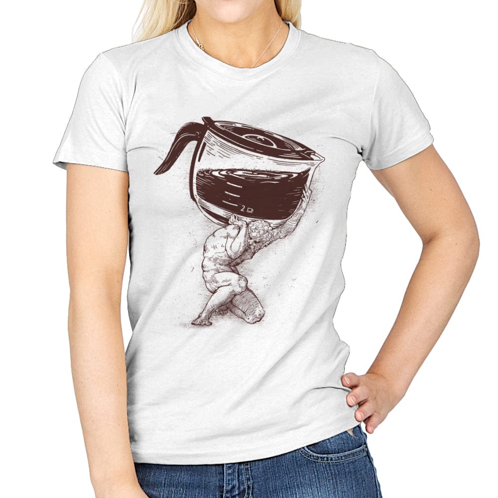 Coffee Atlas - Womens T-Shirts RIPT Apparel Small / White