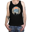 Coffee Cat in Mt. Fuji - Tanktop Tanktop RIPT Apparel X-Small / Black