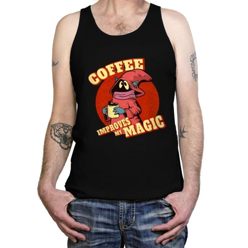 Coffee Improves My Magic - Tanktop Tanktop RIPT Apparel X-Small / Black