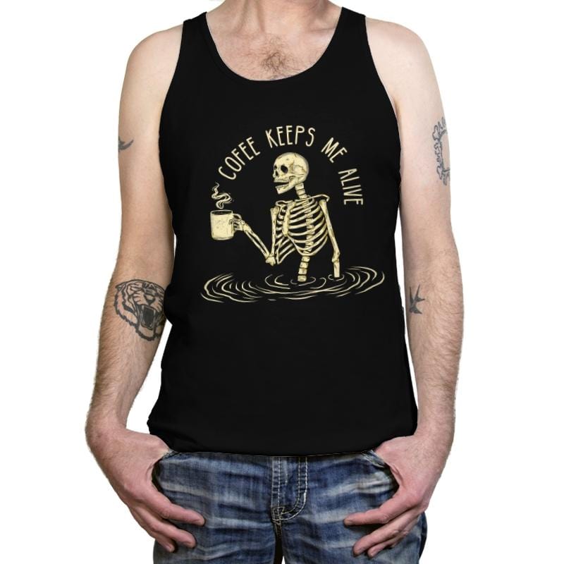 Coffee Keeps Me Alive - Tanktop Tanktop RIPT Apparel X-Small / Black