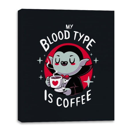 Coffee Vampire - Canvas Wraps Canvas Wraps RIPT Apparel 16x20 / Black